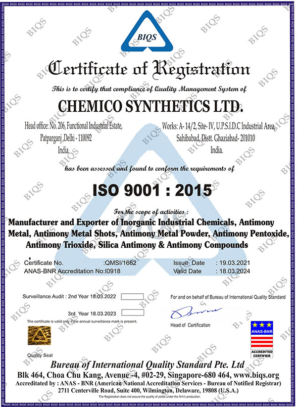 ISO Certificate Valid 2024 - CSL